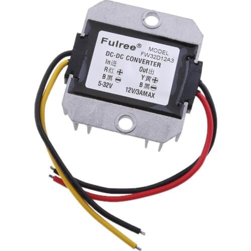 DC/DC Converter Regulator 5-32V Step Down To 12V 3A Car Power Supply