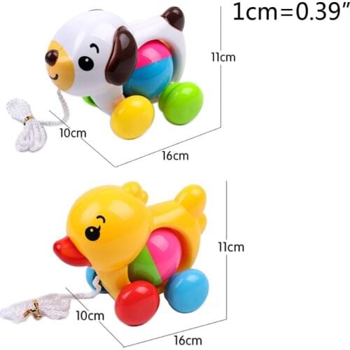 Kids Simulation Duck/Dog Lifelike Play Toys Multifunctional Push-Pull Animal Shaped Set Portable Educational Toys popular