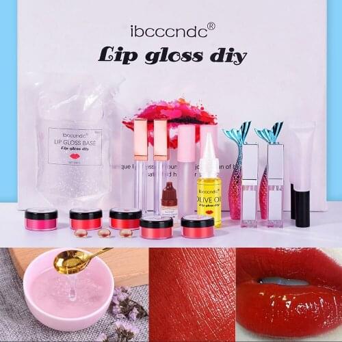 DIY Lipgloss Kit Clear Lip Gloss Base Oil Non-Stick DIY Lipstick Material Gel for Lip Gloss Base Handmade Liquid Lipstick Makeup