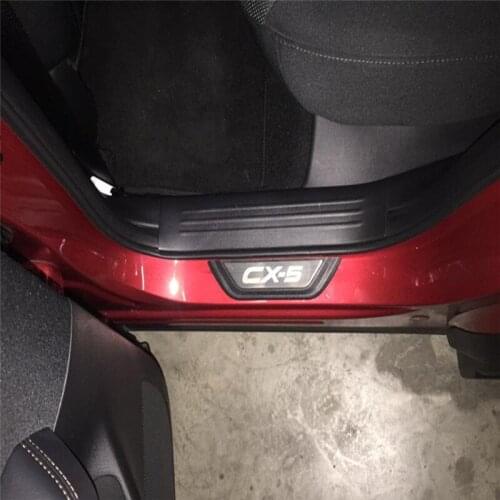 For Mazda CX-5 Cx5 2017 2018 2019 2020 Door Sill Scuff Plate Welcome Pedal Protection Stainless Steel Car Accessories