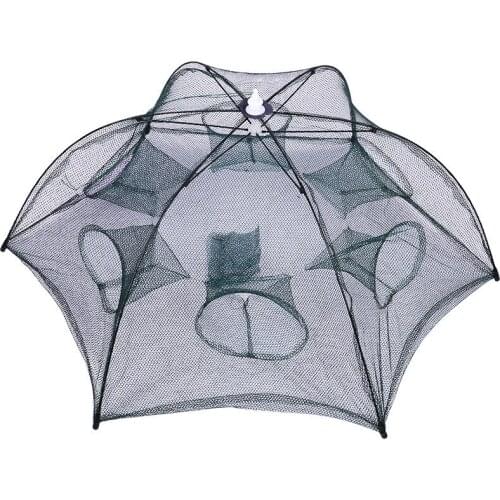 Casting Network Crayfish Catcher Crab Cage Nylon Foldable Mesh For Fishing Net/Tool Fish Trap Landing Nets