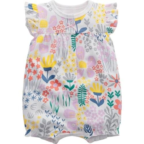 Baby Girl Clothes Rompers Infant Boys Cotton Sleeveless Print One-Pieces Toddler Jumpsuits Newborn Casual Bodysuits Summer