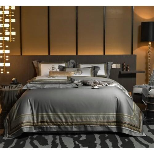 American and European Royal High-end Digital Printing Bedding Set of 120 Cotton Long-staple Cotton Four-piece Set