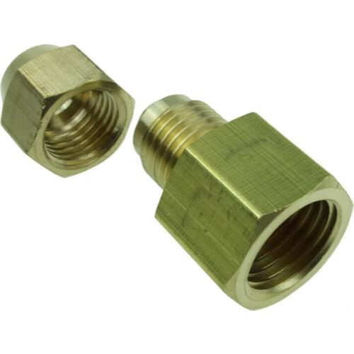 Brass Flare Straight Fitting Tube OD 6 8 10 12 14 16 mm X 1/4" 1/2" BSPP Female