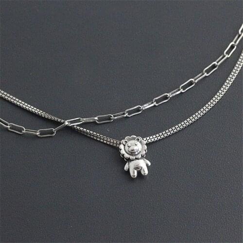 Miuoxion Retro Fashion Personality Party Punk Jewelry Cute Lion Double Bracelet For Women Feature Namour Charm Gift All Seasons