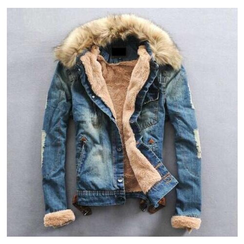 Men Thicker Warm Denim Coats Men Casual Jean Jackets Winter Warm Denim Jackets Jean Coats New Fashion Warm Jean Coats