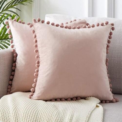 Soft Velvet Cushion Cover Decorative Pillows Throw Pillow Case Soft Solid Colors Luxury Home Decor Living Room Sofa Seat Coffee