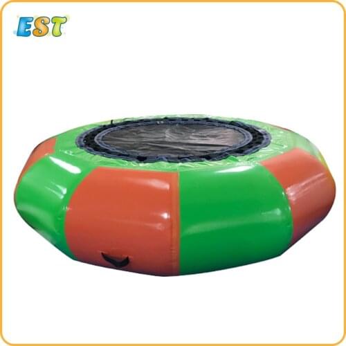 Diameter 5m Inflatable amusement park ride jumping trampoline,aqua park inflatable water trampoline rental for summer