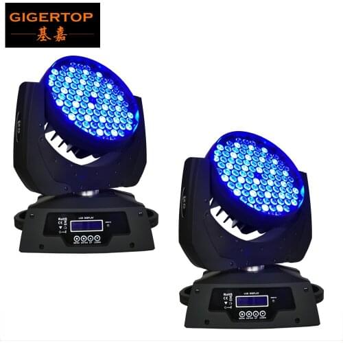 Low Noise 2pcs/lot 108x3W Led Moving Head Wash High Quality RGBW Led Moving Head Light New Design DMX LED Moving Head