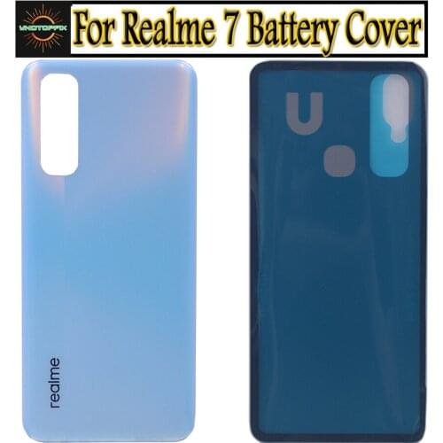 New 6.5"For Oppo Realme 7 Back Housing Back Cover Battery Case For Realme 7 Battery Cover Replacement