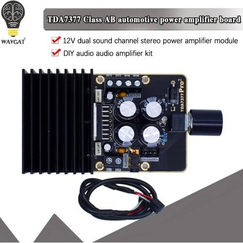 Official High quality TDA7377 30W + 30W DC9-18V Stereo class AB Digital power hifi Amplifier Audio Board for 4-8 ohm Speaker