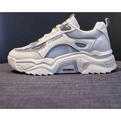 Casual Shoes for Women 2021 Thick Bottom Sneakers Sole Summer Mesh Flats Ladies Shoue Lace Up Walk Female Shoe Scarpe Donna A2e