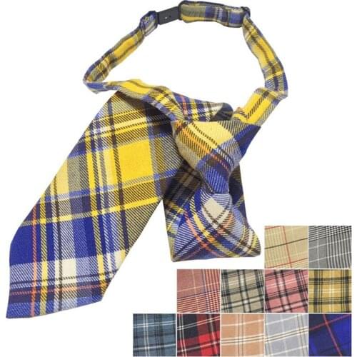 Adjustable Lazy Tie Shirt Women Students Necktie Stripe Plaid 6.5cm slim Ties Neckwear For Kids Children Gravatas Bowtie Wedding