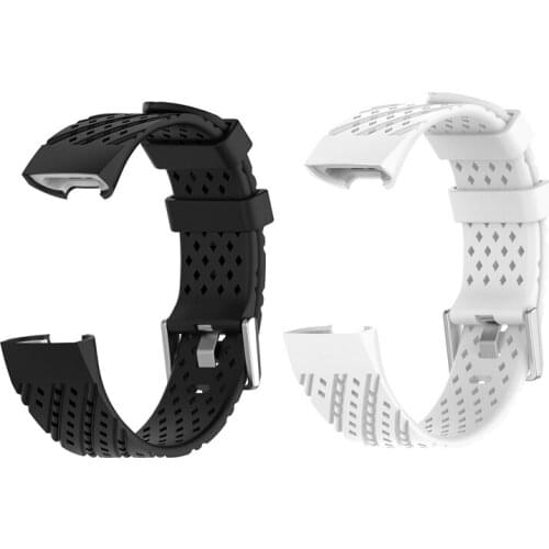 Watchband for Fitbit Charge 3 Strap Soft Silicone Wrist Watch Strap for Fitbit Charge 4 Band Replacement