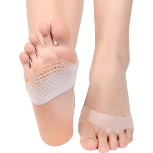 Silicone Gel Honeycomb Forefoot Pads for Women High Heel Shoes Sore Anti-slip Half Yard Insole Pain Relief Toes Insert Pad