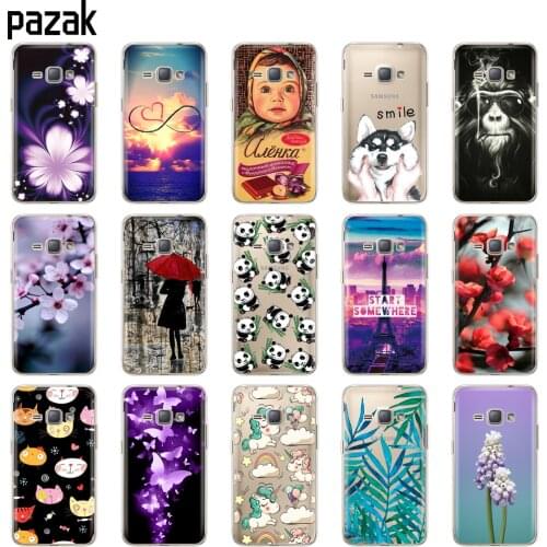 Silicone Case for Samsung Galaxy J1 2016 J120 J120F SM-J120F case back phone cover protective printing transparent clear coque