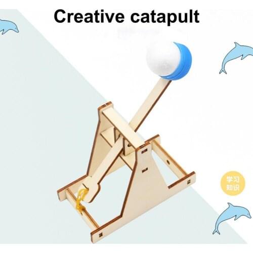 Sling Educational Intellectual Wooden DIY Sling ToyPhysics Science Experiment Toys for School