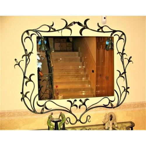 Modern wrought irons Decorative mirrors that dangles ins crafts wall decor living room forging craft