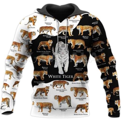 Love Tigers 3D Print Hoodies Man Women Harajuku Pullover Sweatshirts Hooded Outwear Casual Tracksuit Unisex Zipper Up Jacket 03