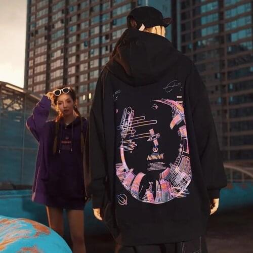 Vintage Angel Print Oversized Hoodies Female Zip Up Long Sleeve Women Sweatshirt Y2K Winter Grunge Streetwear clothes hoodie top