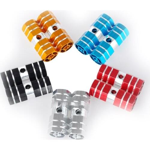 1Pair Aluminum Nonslip MTB Bike Bicycle Pedal Front Rear Axle Foot Pegs BMX Footrest Lever Cylinder Bike Accessories
