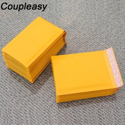 100pcs 19 Sizes Kraft Paper Bubble Envelopes Bags Mailers Padded Shipping Envelope With Bubble Mailing Bag Business Supplies
