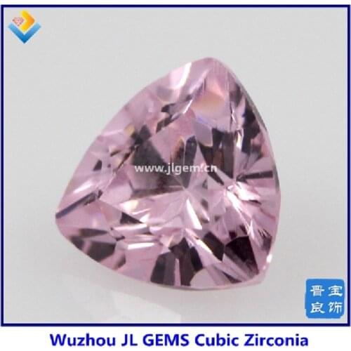 100pcs/lot) 5A Triangle Cubic Zirconia Loose Stone 3x3mm-10x10mm Triangle Shape Pink CZ Stone Pink Zirconia