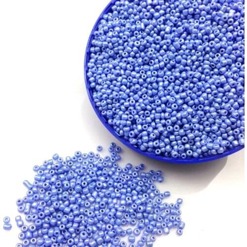 16g 1000pcs 2mm 12/0 AB Blue Colorful Round Opaque Loose Spacer Beads Cezch Glass Seed Beads Handmade Jewelry DIY Garment Bead