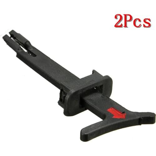 2pc/Set Black Bonnet Hood Release Rod Lock Latch Handle Pull Catch Clip 1J0823593C 1J5 823 593 C For VW Bora MK4 Golf 1998-2006