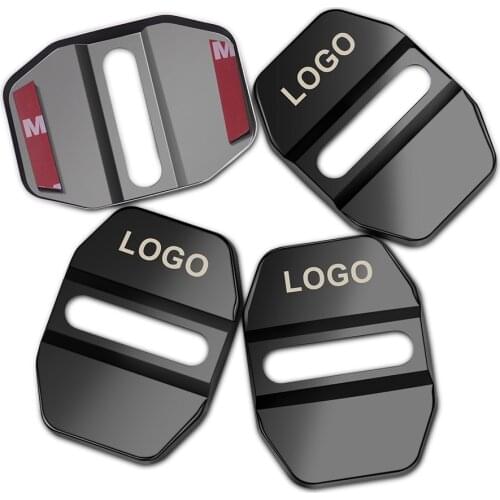 4pcs Black Car Door Lock Cover for AMG Mercedes W212 W211 W210 W221 W220 W117 W124 W176 W246 W202 W204 W205 GLA CLA CLS AMG