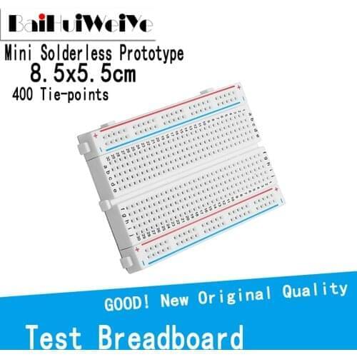400 Tie Points Solderless PCB Breadboard Bread Board for Bus Test Circuit Board Mini Universal Universal Test Protoboard DIY