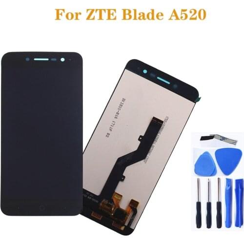 5.0-inch For ZTE Blade A520 LCD touch screen high quality display replacement mobile phone screen+tools