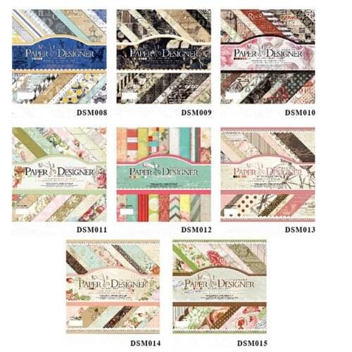 7inch 36sheet ENO Greeting Valentine Scrapbook Paper Pad Blue Flower Background Papers Decorative Scrapbooking Papers