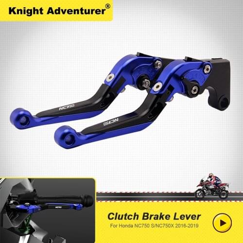 CNC Adjustable Folding Extendable Motorcycle Brake Clutch Levers For HONDA NC750S NC750X 2016-2019 2017 2018 With Logo NC750