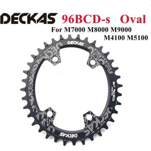 Deckas oval Chainring MTB Mountain bike bicycle chain ring BCD 96mm 32/34/36/38T plate 96bcd for 7-11 speed M7000 M8000 M9000
