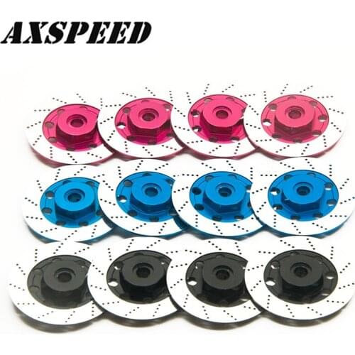 4PCS Aluminum Alloy Brake Disc Wheel Rim Box Metal Hex Adapter 12mm for 1/10 Sakura D4 On-Road Racing RC Car Model Parts