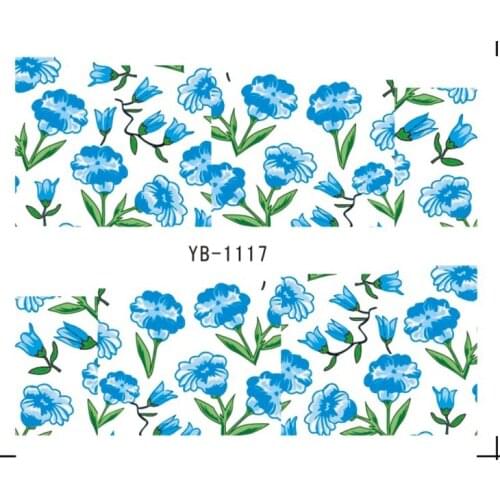 Nail Sticker Water Transfers Stickers Nail Decals FLOWER PEONY ROSE LILAC ROSEBUSH YB1117-1122