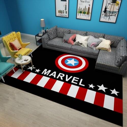 American style USA cartoon Carpet living room coffee table mat Super Soft Coral Fleece Living Room Carpet Kids Bedroom Mat Rug