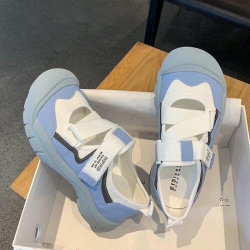 Ins Hot Sneakers Women Trendy Chunky Dad Shoes Woman Hook Loop Platform Shoe Female New Color Sneakers Tenis Chaussures Femme