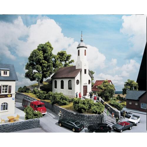 1:87 HO Scale Model Miniature Church Assemble Building House Toys Model Architecture Train Railway Layout Diorama