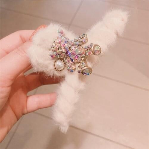 Fashion Girl Retro crystal Hair Claws Beam Hairpin Women Hair Accessories Beauty Hair Crab Clamp Headwear cute bear Hair Clip