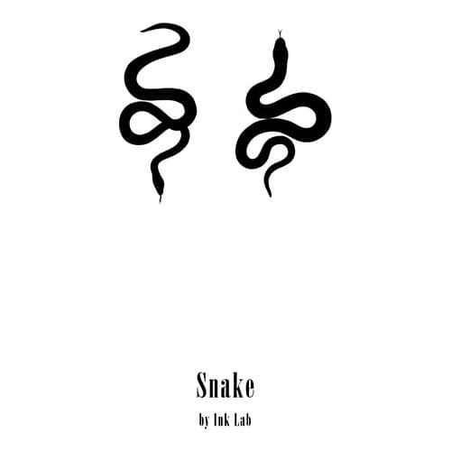 11MM×25MM Mini Snake Tattoo Sticker Waterproof Long-lasting Dark Gothic Fingers for Men and Women