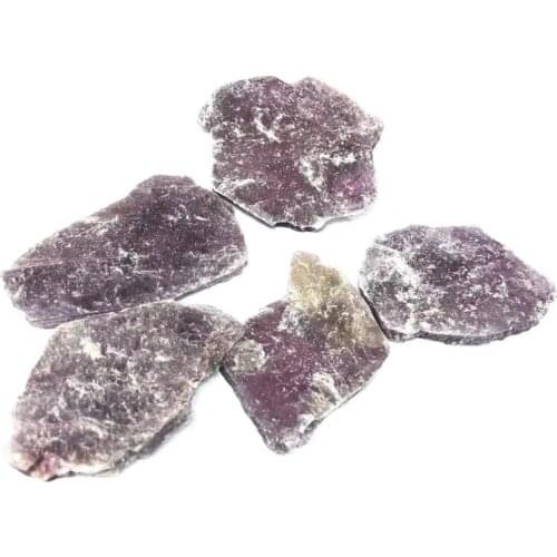 Natural crystal gemstone purple lepidolite rough stones for healing reiki
