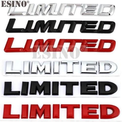New Car Styling 3D Metal Chrome Zinc Alloy Emblem Badge Limited Edition trunk Body Sticker Decal Fender Emblem Auto Accessory