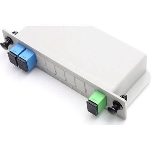 10pcs SC/UPC Mini PLC 1X2 splitter Fiber Optical Box 1x2 PLC Fibre Splitter FTTH PLC Splitter Box Single Mode