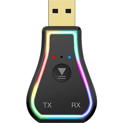 Two-in-one Bluetooth Transmitter Receiver Adapter Bluetooth 5.0 Wireless Audio Adapter Car Hands-free Call Mic Automatical