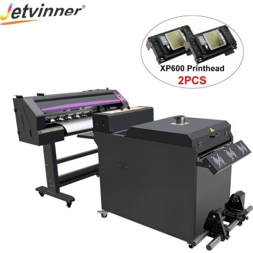 Jetvinner 60cm DTF Printer With Double XP600 Print Head With Powder Shaking Machich For PET Film Printing Heat Transfer Printing