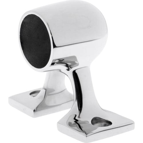 Durable 316 Stainless Steel Boat Rail 25mm/1' End Stanchion Support