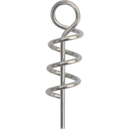 Fishing Lure Spring Lock Pin 50pcs/lot Texas Rig Soft Bait Steel Spiral Spring Lock Pin Connector Fishing Lure Accessories