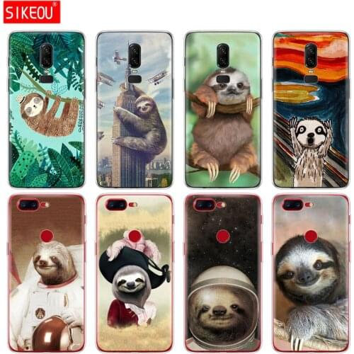 Silicone cover phone case for Oneplus one plus 6 5T 5 3 A3000 A5000 Caffeinated Sloth animal